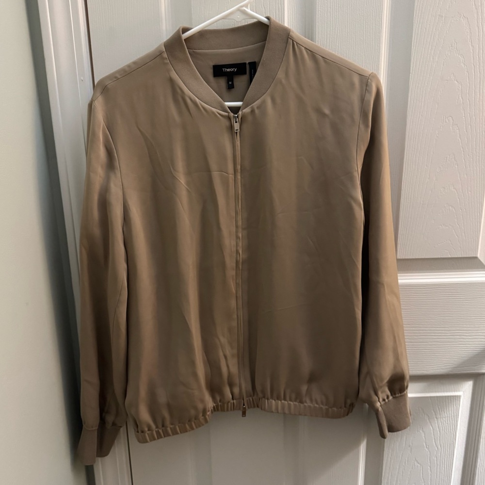 NWT Theory Lightweight Women's Silk Bomber Jacket Size Medium
